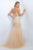 Blush - Strapless Sequined Mermaid Gown 7003 In Nude