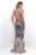Blush - Beaded Halter Neck Sheath Gown 11262 In Black and Neutral