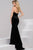Sleek Strapless V-Neck Velvet Trumpet Gown 40786