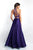 Blush - 5652 Two Piece High Halter A-line Dress In Purple