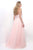 Blush - Strapless Beaded Long Gown 7104 in Pink