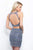 Blush - C419 Two Piece Halter Sheath Dress In Gray and Gold
