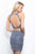 Blush - C419 Two Piece Halter Sheath Dress In Gray and Gold