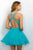 Intrigue - Beaded Halter Neck Fit and Flare Dress 234 In Blue