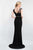 Blush - S2026 Faux One Shoulder Neckline Sheath Gown In Black