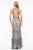 Colors Dress - 1857 Jewel Illusion Embroidered Gown in Silver and Neutral