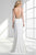 Janique 1601 Embellished Grecian Styled Jersey  Gown in White