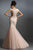 Janique - Laser Cut Floral Mermaid Gown 1512 in Pink