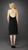 La Femme - Embellished V-neck A-line Dress 12721 in Black