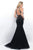 Blush - Beaded High Neck Trumpet Dress 11300 In Black and Gray