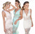 Tarik Ediz - V Neckline Tiered Lace Gown 92589 in White and Green