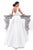 Tarik Ediz - 93346 Deep V-Neck Floral A-line Gown In White