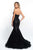 Blush - 11510 Strapless Beaded Tulle Mermaid In Black