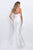 Blush - Geometric Overlaid Mermaid Gown 7103 in White