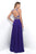Two Piece Halter Open Back Chiffon Gown 11328