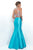 Blush - Two-Piece Embellished Mikado Trumpet Gown 11250 in Blue and Multi-Color