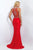 Halter Style Jewel Long Sheath Dress 11111