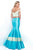 Blush - Off the Shoulder Mikado Mermaid Dress  11313 In Green and Blue