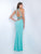 Intrigue - Beaded High Neckline Two-Piece Evening Dress 181 In Blue