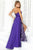 Blush - Sweetheart Animal Printed Layered A-Line Gown 9371 in Purple