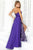 Blush - Sweetheart Animal Printed Layered A-Line Gown 9371 in Purple