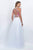 Blush - Two-Piece Embellished Halter Neck A-Line Gown 11209 In White and Multi-Color