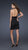 La Femme - Sequined Pleated Halter Neck Short Dress 16933 In Black