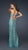 La Femme - Iridescently Patterned Sweetheart Sheath Gown 17369 In Green