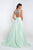Intrigue - 419 Two Piece Bateau A-line Dress In Silver and Green