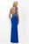 Blush - Beaded Sweetheart Jersey Sheath Dress 11048 in Blue