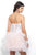 Blush - 11380 Strapless Corset Detailed Crystalline Dress In Pink