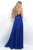 Blush - Strapless Sweetheart Chiffon A-Line Gown 11342 in Blue