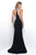 Sleeveless Fitted Bodice Jewel Encrusted Long Gown 11202