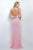 Two-Piece Pearl Encrusted Cropped Top Dress 11065