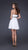 La Femme - Ruched Semi-sweetheart Empire Waist A-line Dress 16824 in White and Gold