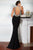 Janique - Halter Neck Beaded Jersey Gown With Thigh-High Slit W995