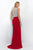 Jewel Encrusted Plunging Illusion Gown 11009