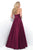Blush - Brooch Accented Strapless Sweetheart A-Line Gown 5630 In Red