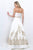 Blush - Classic Sweetheart Gilded A-Line Gown 5607 in White and Gold
