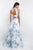 Intrigue - 413 Two Piece Halter Beaded Organza Prom Dress In White and Multi-Color