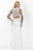 Blush - Beaded Bateau Neck Two Piece Sheath Gown 11066 In White
