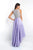 Blush - C1037 Beaded Bateau Neck High Low Dress In Purple