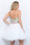 Blush - 11362 Multi-Colored Embellished Sweetheart A-line Dress In White and Multi-Color