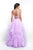 Blush - 5664 Beaded Illusion Halter Ballgown In Purple