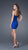 La Femme - Finely-Tucked Sweetheart Sheath Cocktail Dress 15867 In Blue