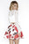 Jolene Collection - 17547 Two Piece Illusion Jewel A-line Dress In White and Pink