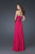 La Femme - Dazzling Bejeweled Sweetheart Neck A-Line Dress 15933 in Pink