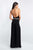 Blush - 11583 Halter Beaded Jersey Jumpsuit In Black