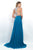 Blush - Polychromatic High Illusion A-Line Gown 11349 in Blue and Multi-Color