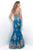 Strapless Sweetheart Gown with Gold Lace Applique 11269